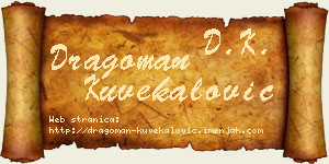 Dragoman Kuvekalović vizit kartica